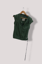 Vintage G-star raw womens khaki green sleeveless vneck top Xs