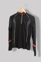 Vintage Torez 1/4 zip womens black sport long sleeve top S