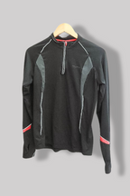 Vintage Torez 1/4 zip womens black sport long sleeve top S