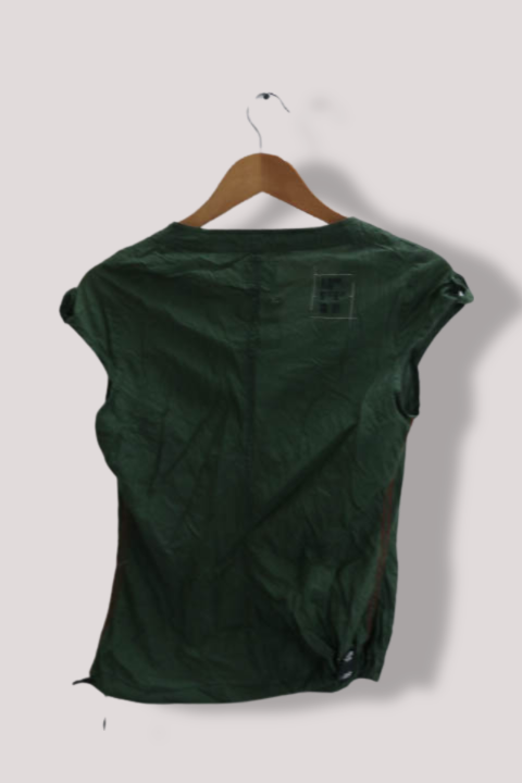 Vintage G-star raw womens khaki green sleeveless vneck top Xs
