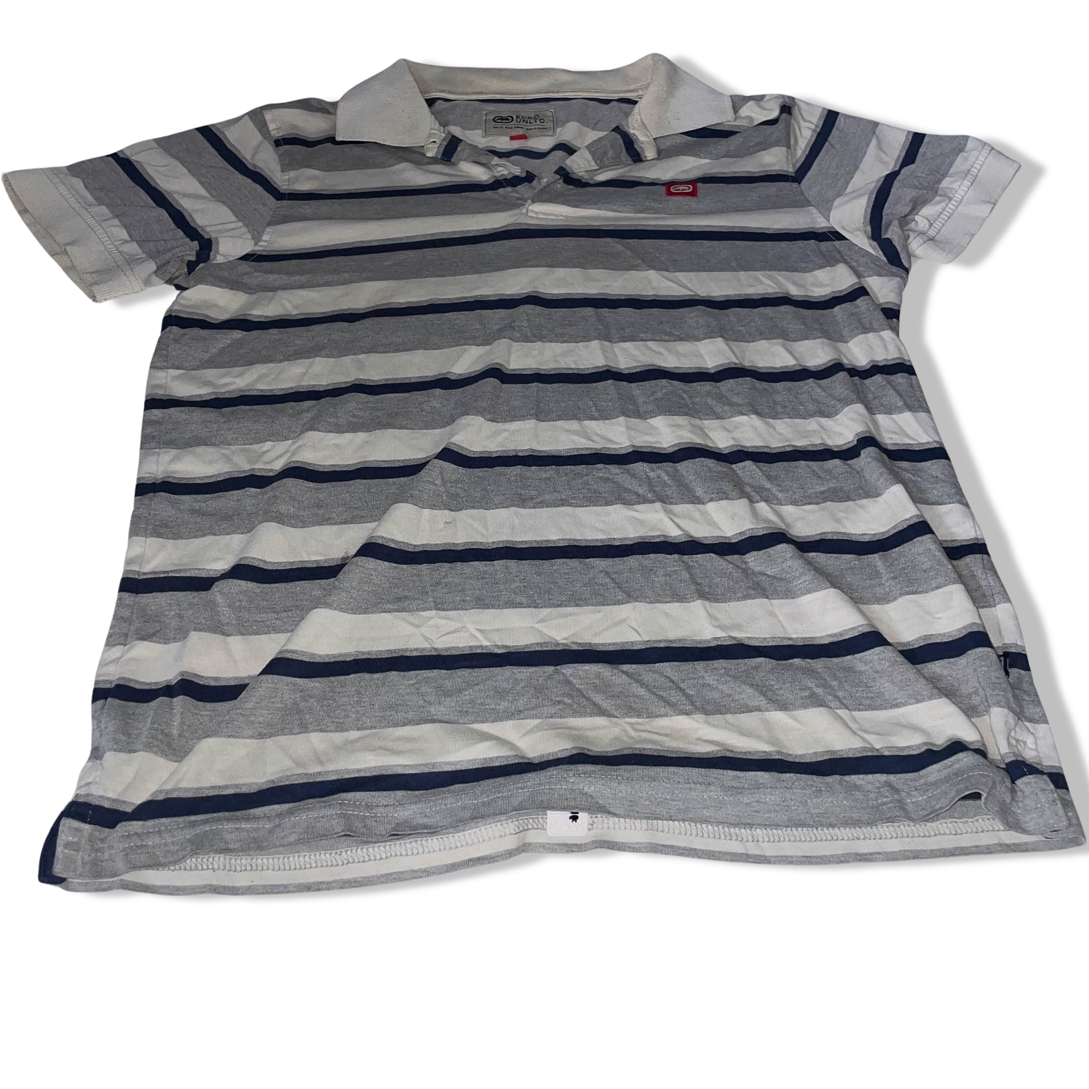 Vintage Ecko UNLTD. multi stripe mens medium polo shirt