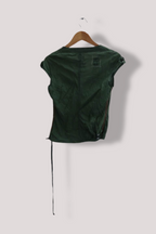 Vintage G-star raw womens khaki green sleeveless vneck top Xs