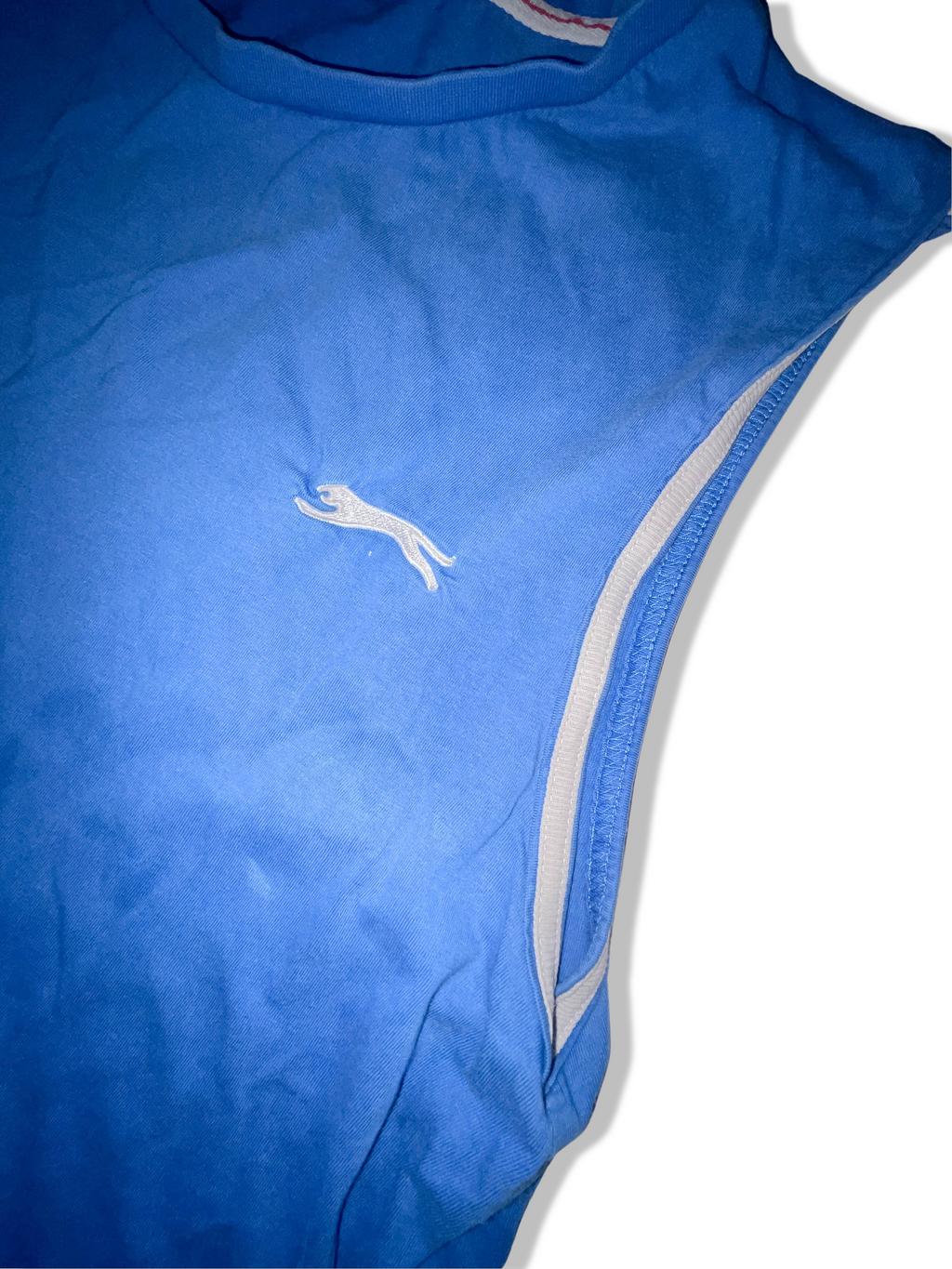 Vintage mens slazenger medium blue gym tank top