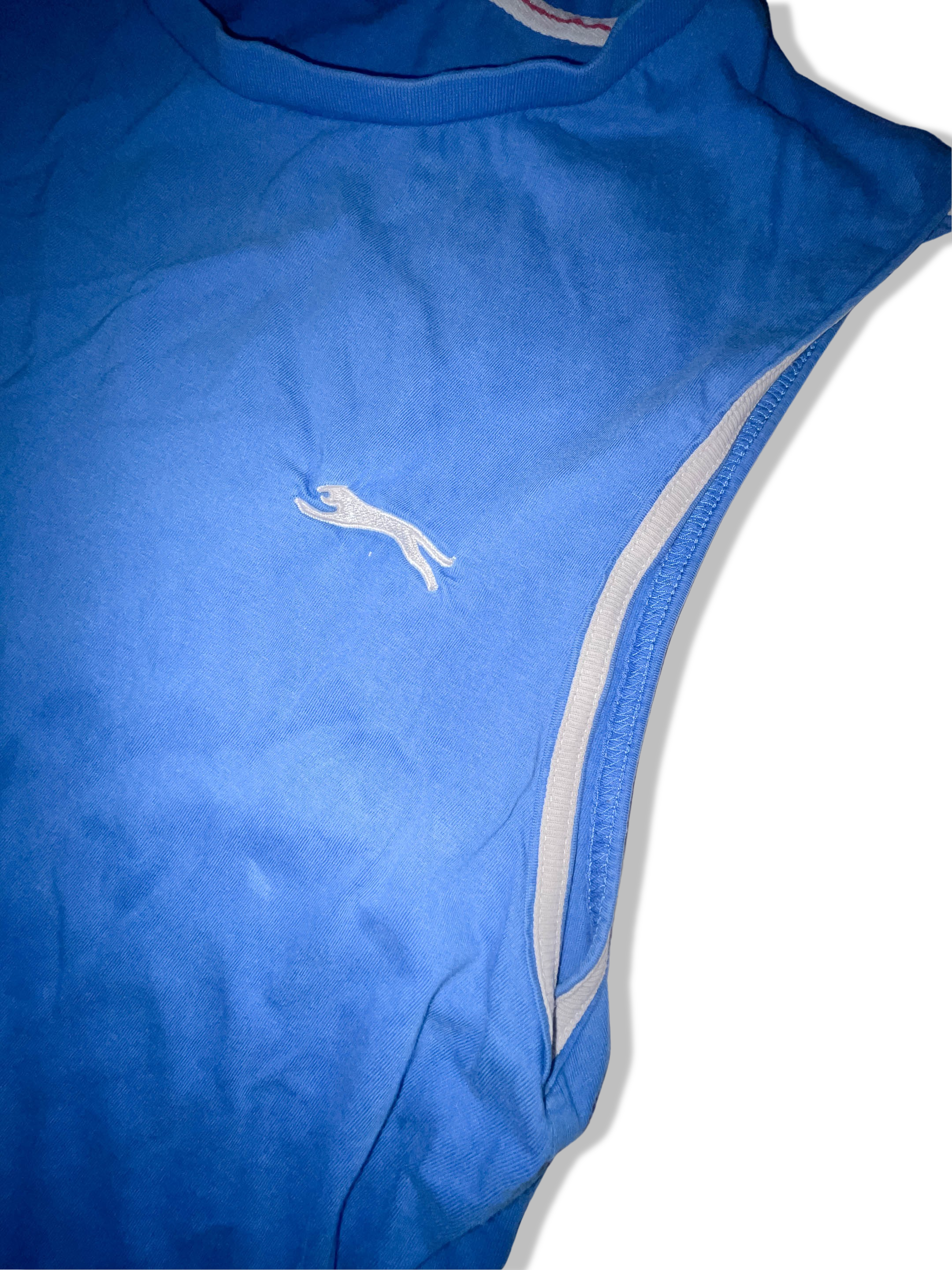 Vintage mens slazenger medium blue gym tank top