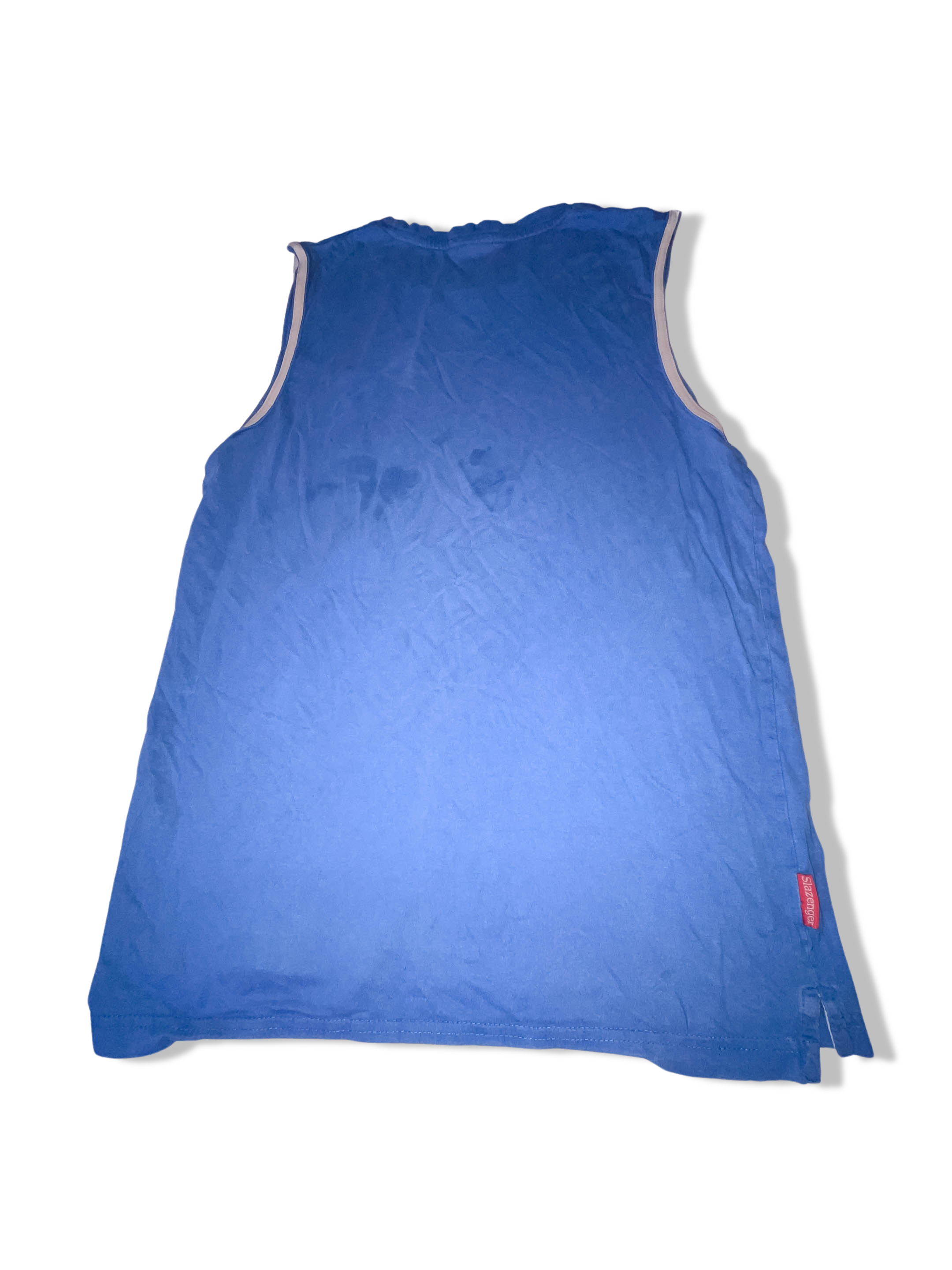 Vintage mens slazenger medium blue gym tank top