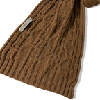 Vintage Mango man brown cable knitted scarf |SKU 3668