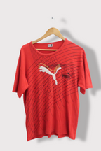 Vintage Printed puma red round neck tees XXL