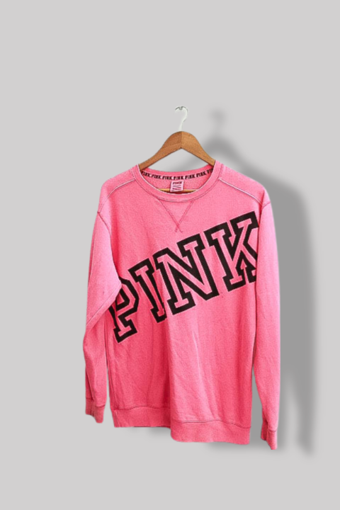 Vintage Pink Victoria'a Secret womens pink print sweatshirt XS