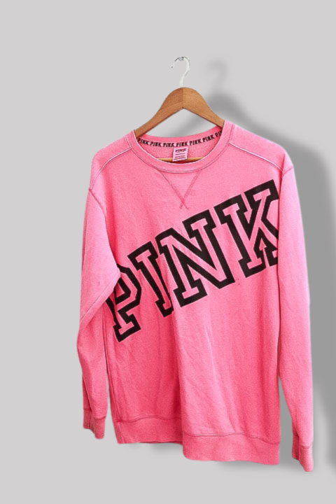 Vintage Pink Victoria'a Secret womens pink print sweatshirt XS