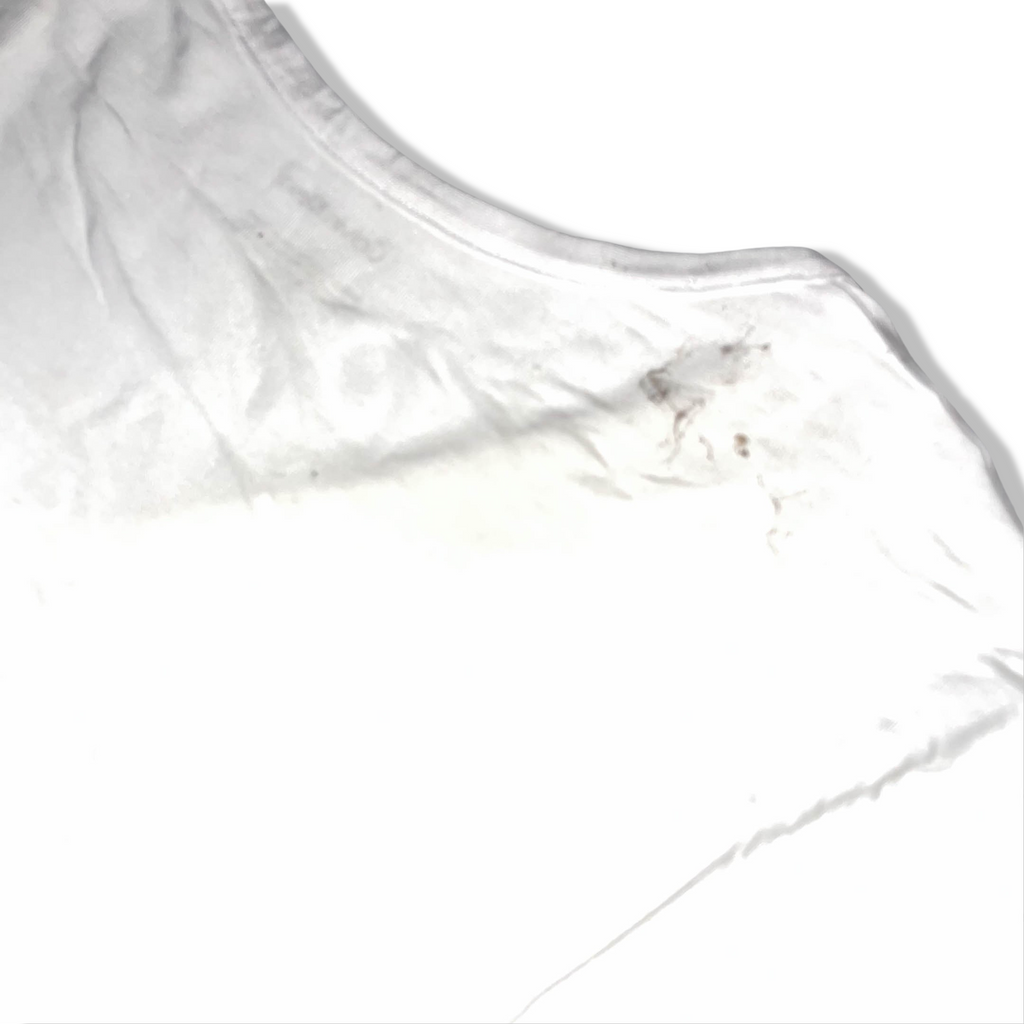 Vintage White Regular fit Calvin Klein medium V-neck tees