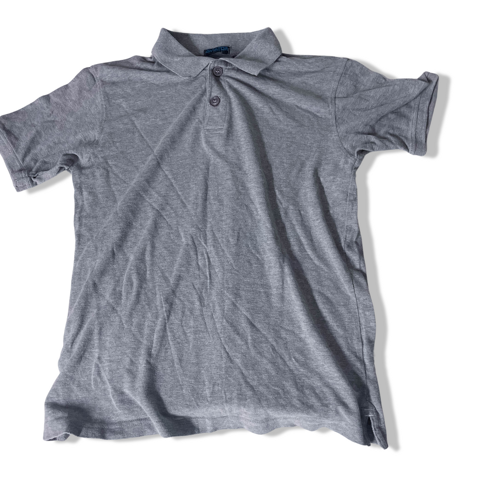 Vintage womens grey Aviator London short sleeve polo shirt M