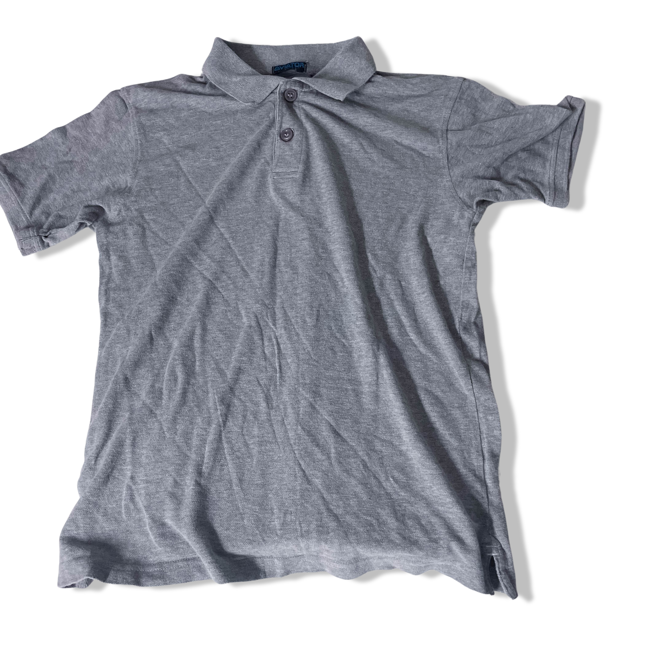Vintage womens grey Aviator London short sleeve polo shirt M