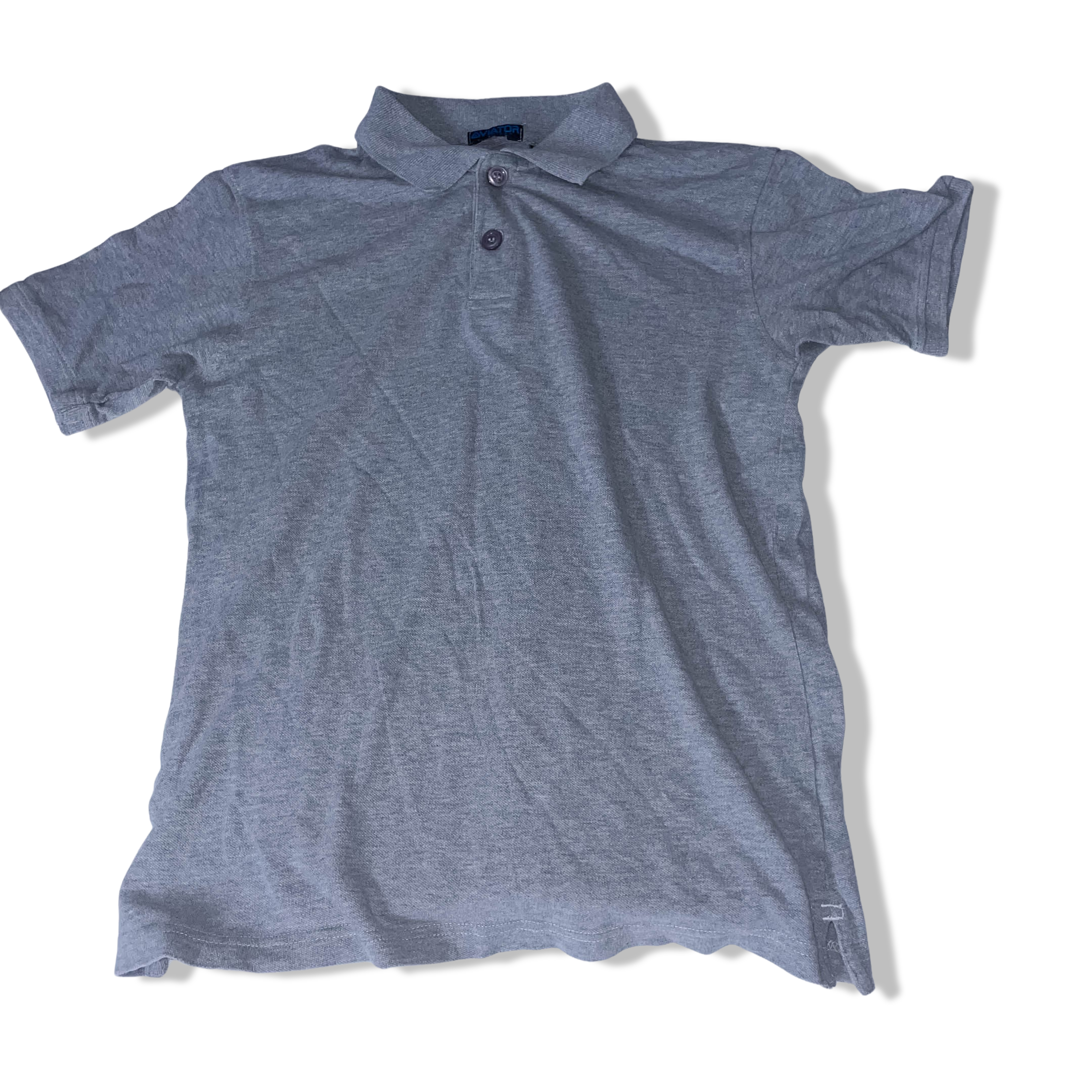 Vintage womens grey Aviator London short sleeve polo shirt M