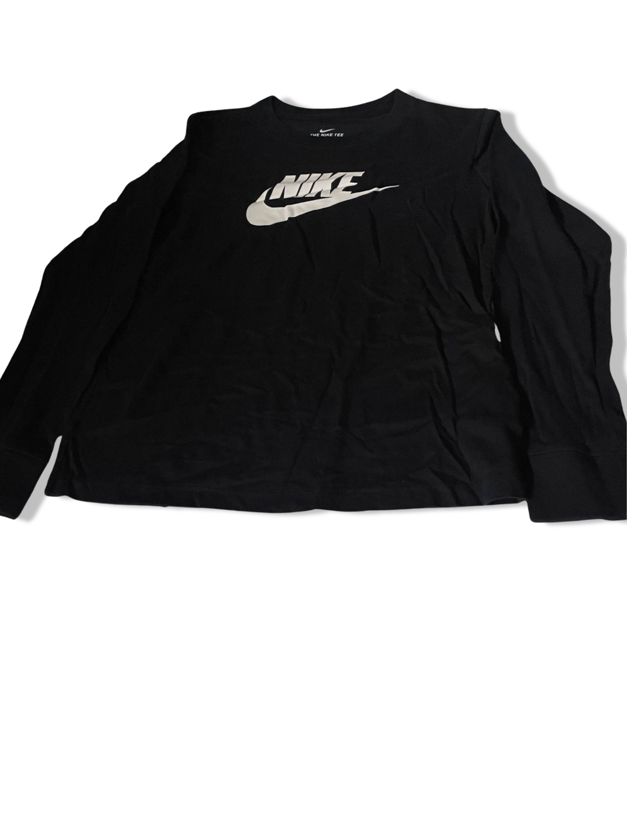 Vintage Nike big logo mens black long sleeve tees XS