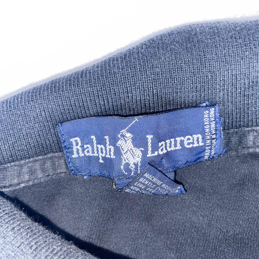 Vintage Grey polo ralph lauren medium regular fit short sleeve polo shirt