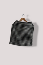 Vintage Zara Black and White checkered tweed pencil skirt