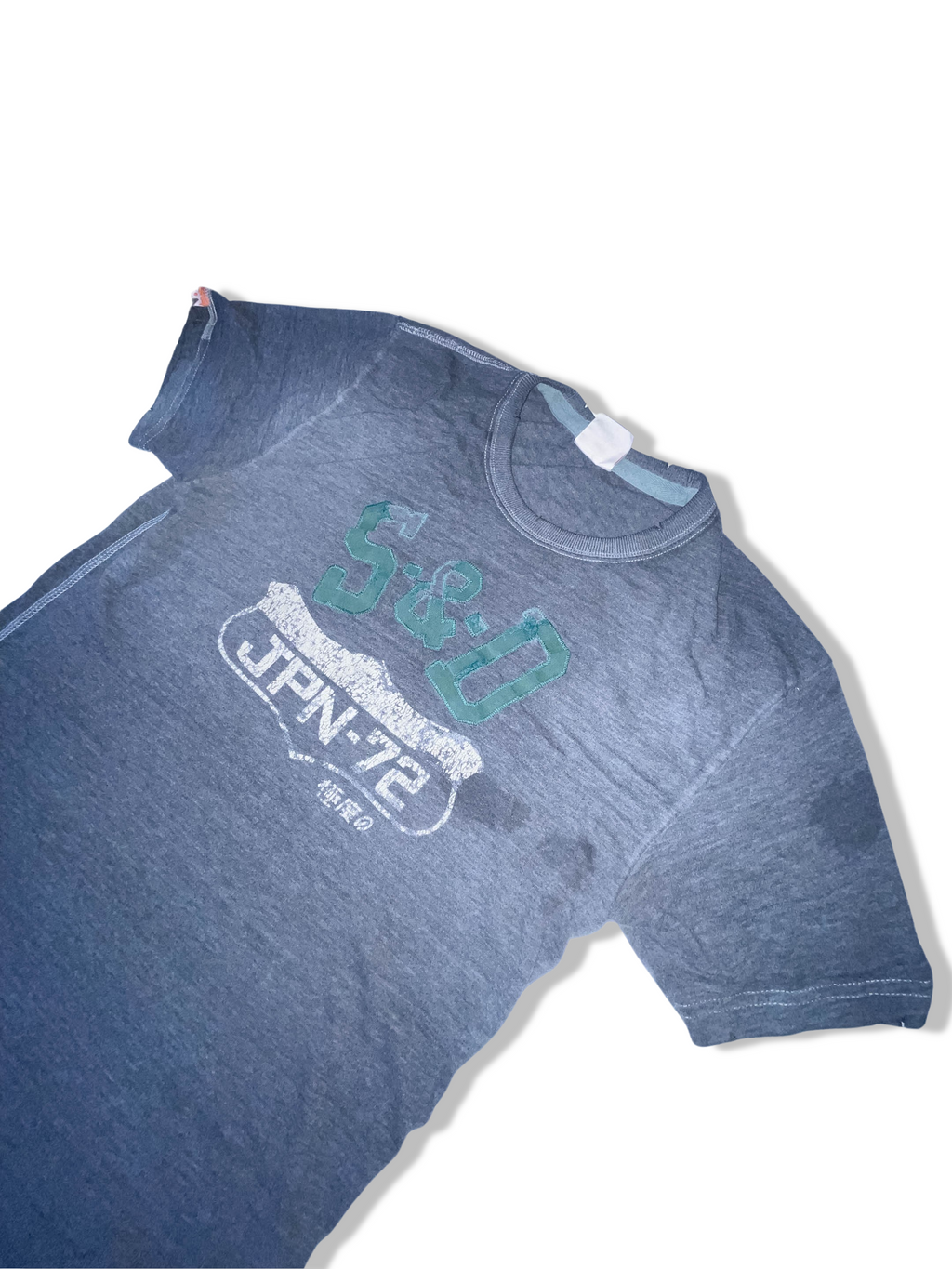 Vintage Mens Superdry Japan 72 graphics grey tees XL