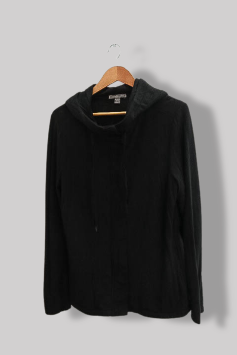 Vintage Peace & Pearl large black cotton polyester hoodie