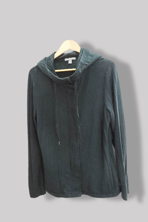 Vintage Peace & Pearl large black cotton polyester hoodie