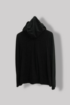 Vintage Peace & Pearl large black cotton polyester hoodie