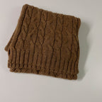 Vintage Mango man brown cable knitted scarf |SKU 3668