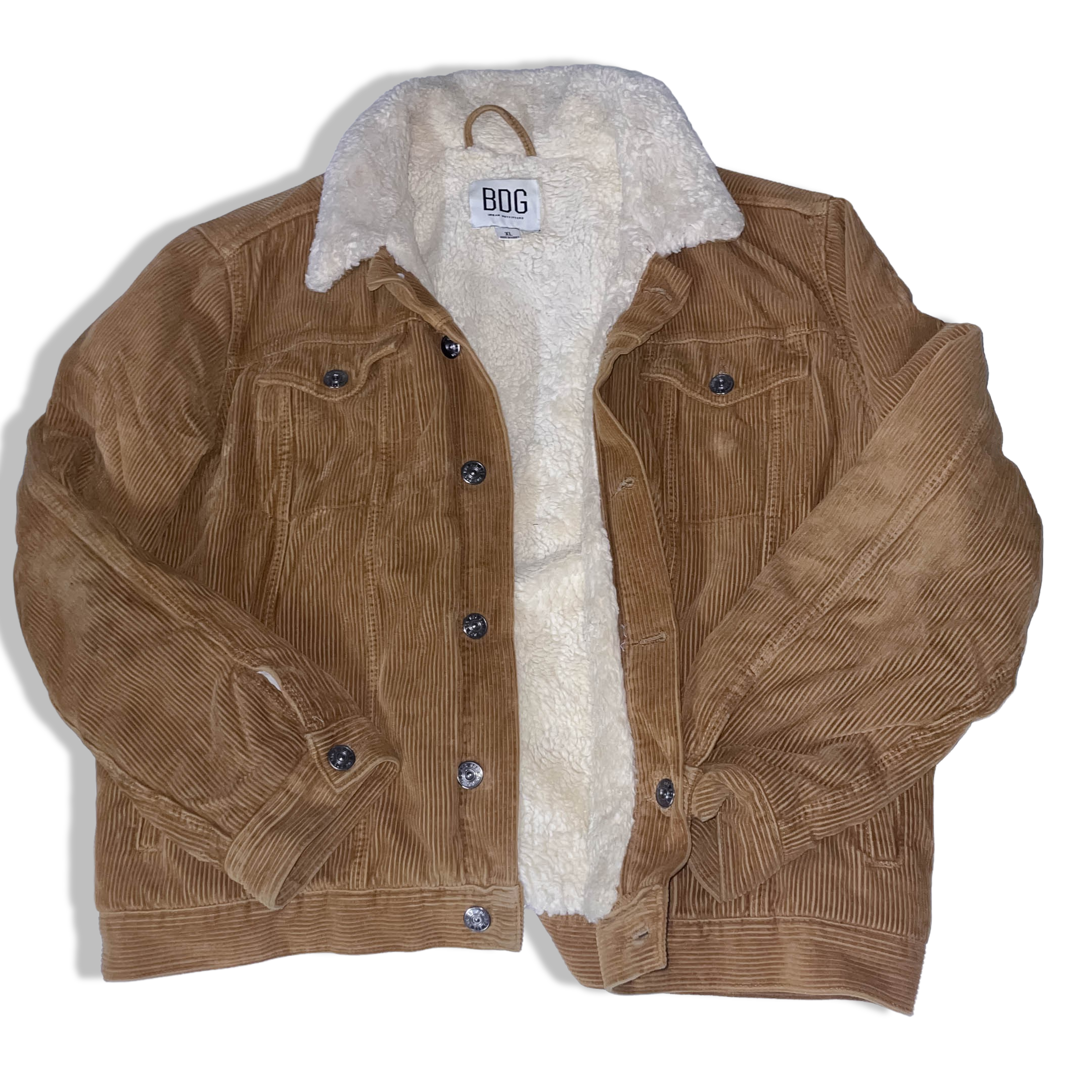 Vintage BDG Urban Outfitter Men's brown thickened corduroy jacket XL