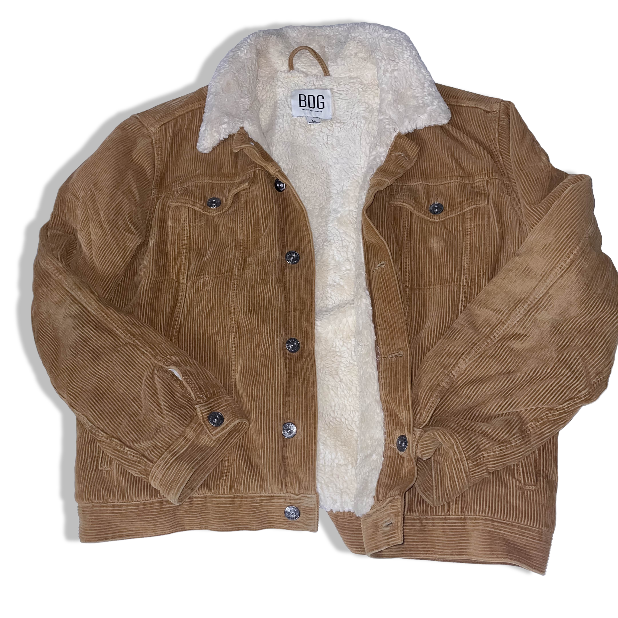 Vintage BDG Urban Outfitter Men's brown thickened corduroy jacket XL