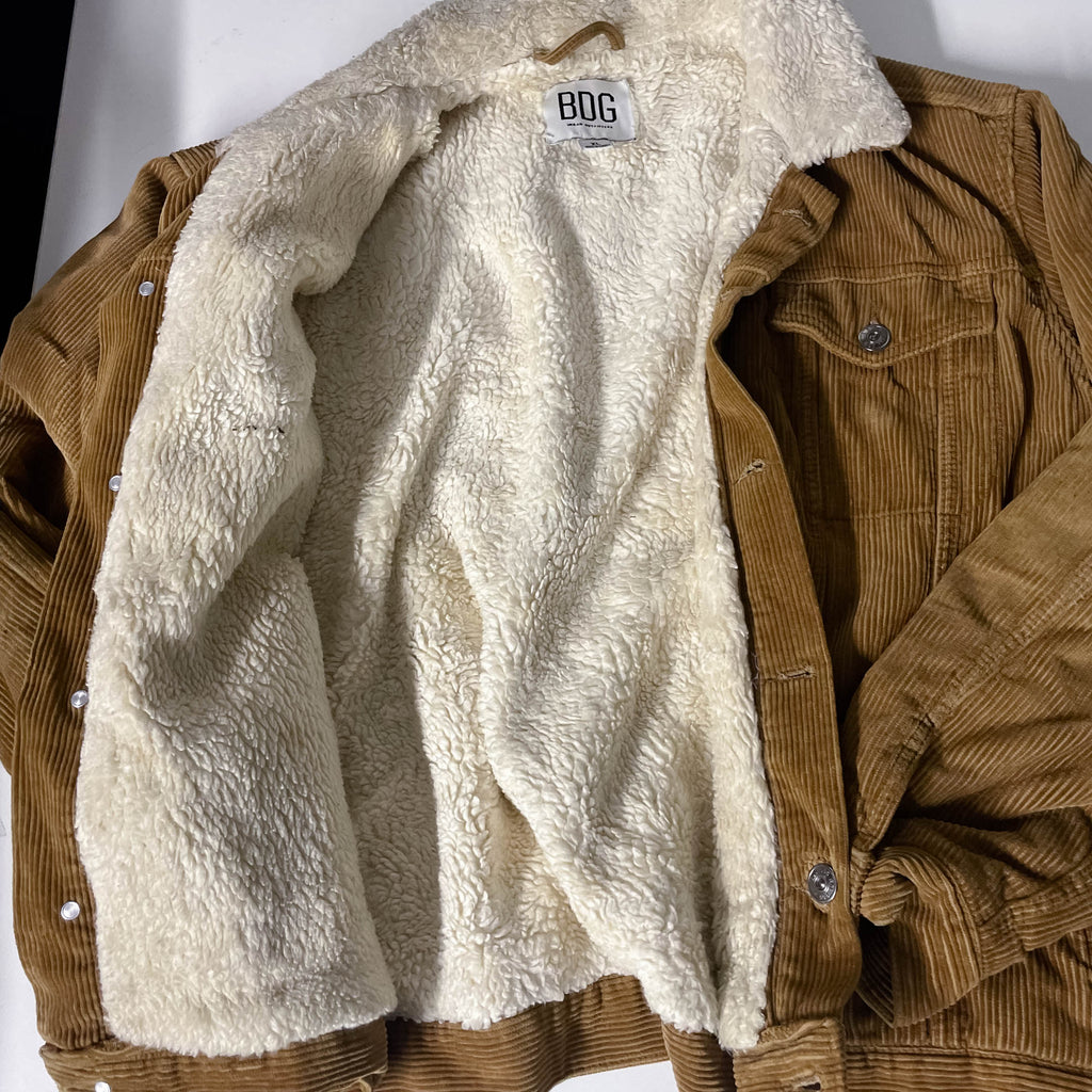 Vintage BDG Urban Outfitters Men's Brown Thick Corduroy Jacket, Size XL
