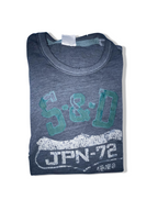 Vintage Mens Superdry Japan 72 graphics grey tees XL