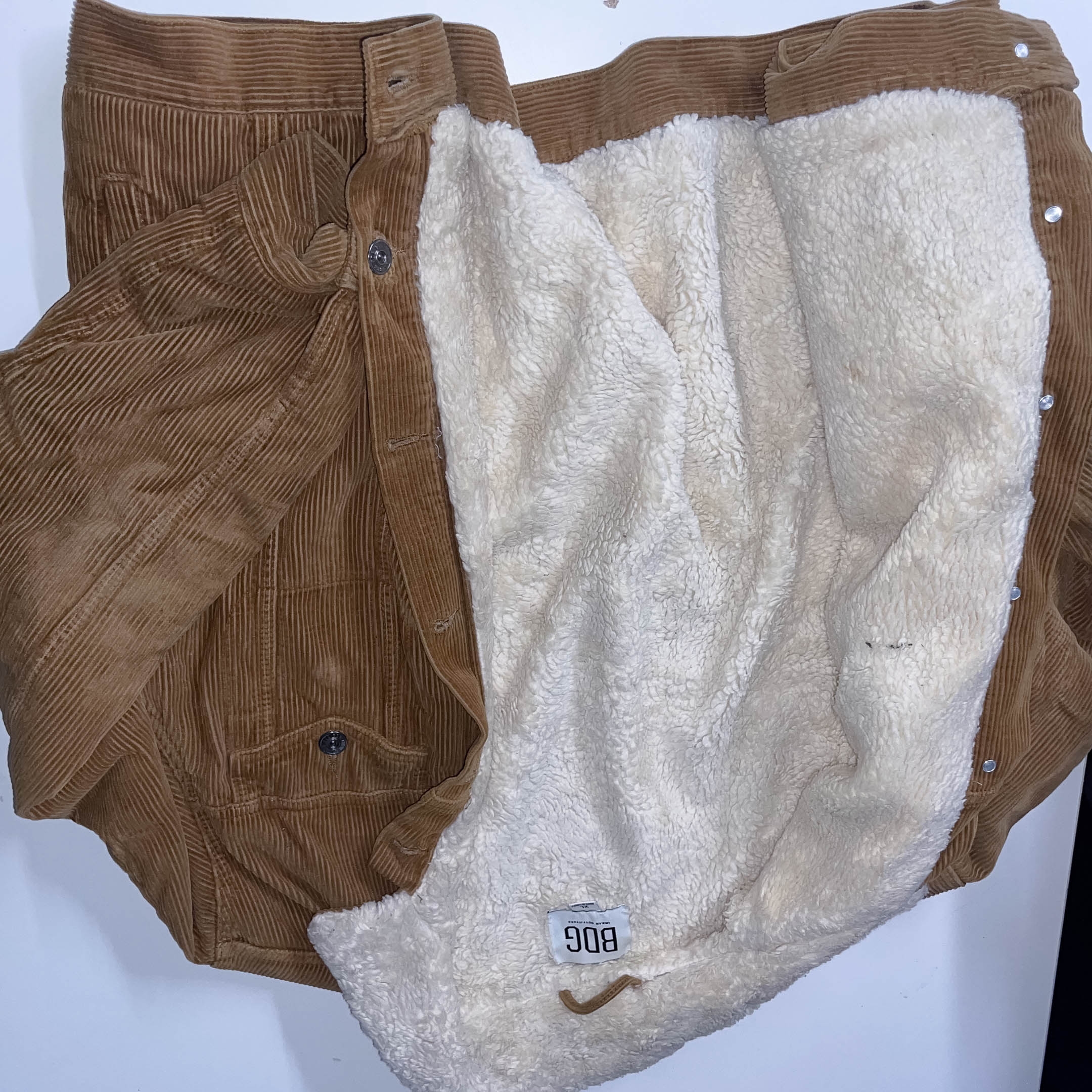 Vintage BDG Urban Outfitter Men's brown thickened corduroy jacket XL