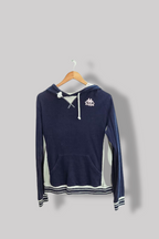 Vintage Kappa logo printed blue medium hoodie