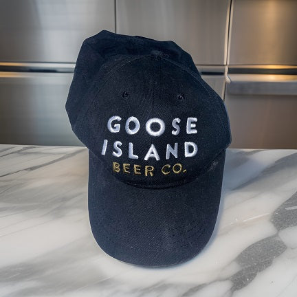 Vintage Black Goose Island logo print baseball cap