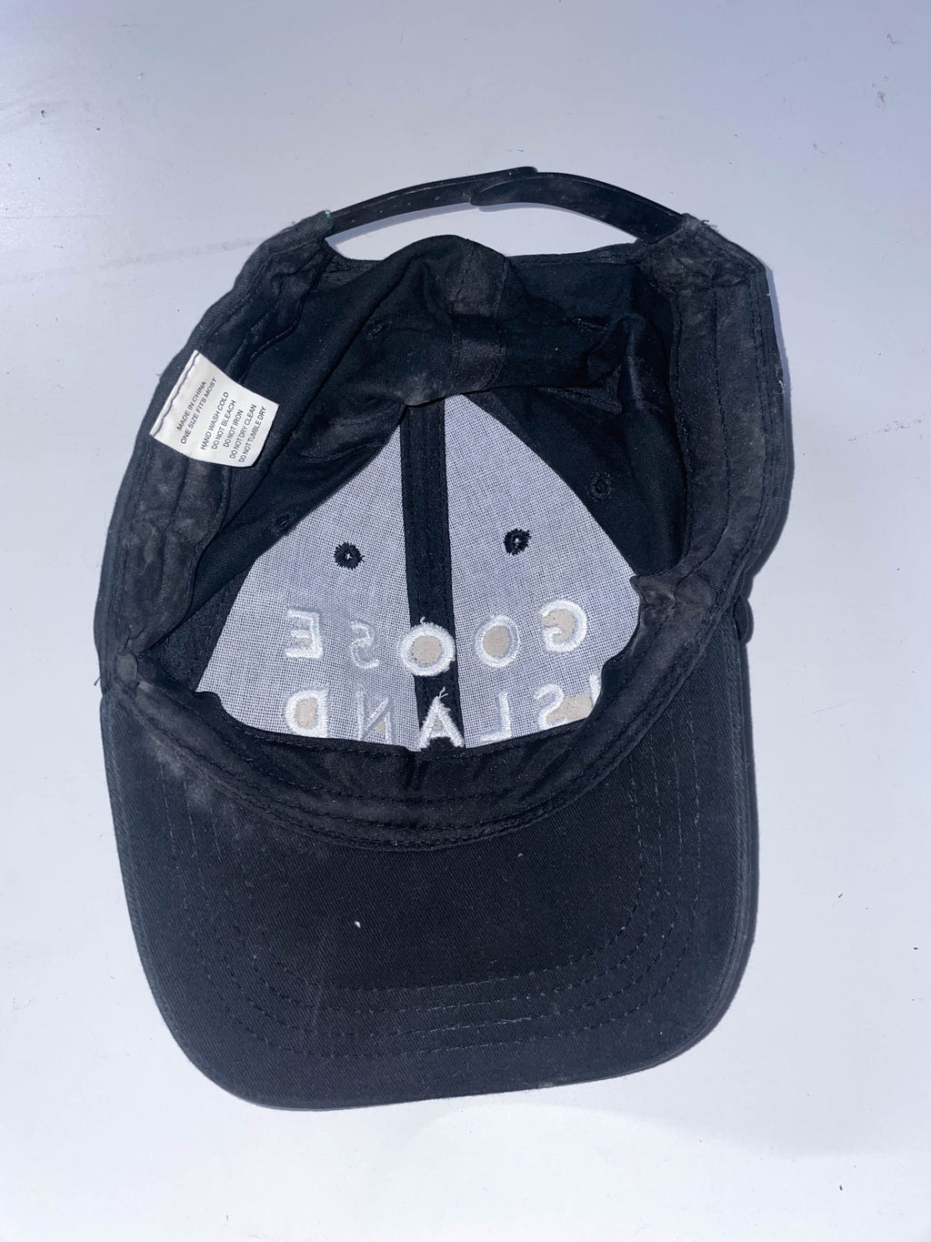 Vintage Black Goose Island logo print baseball cap