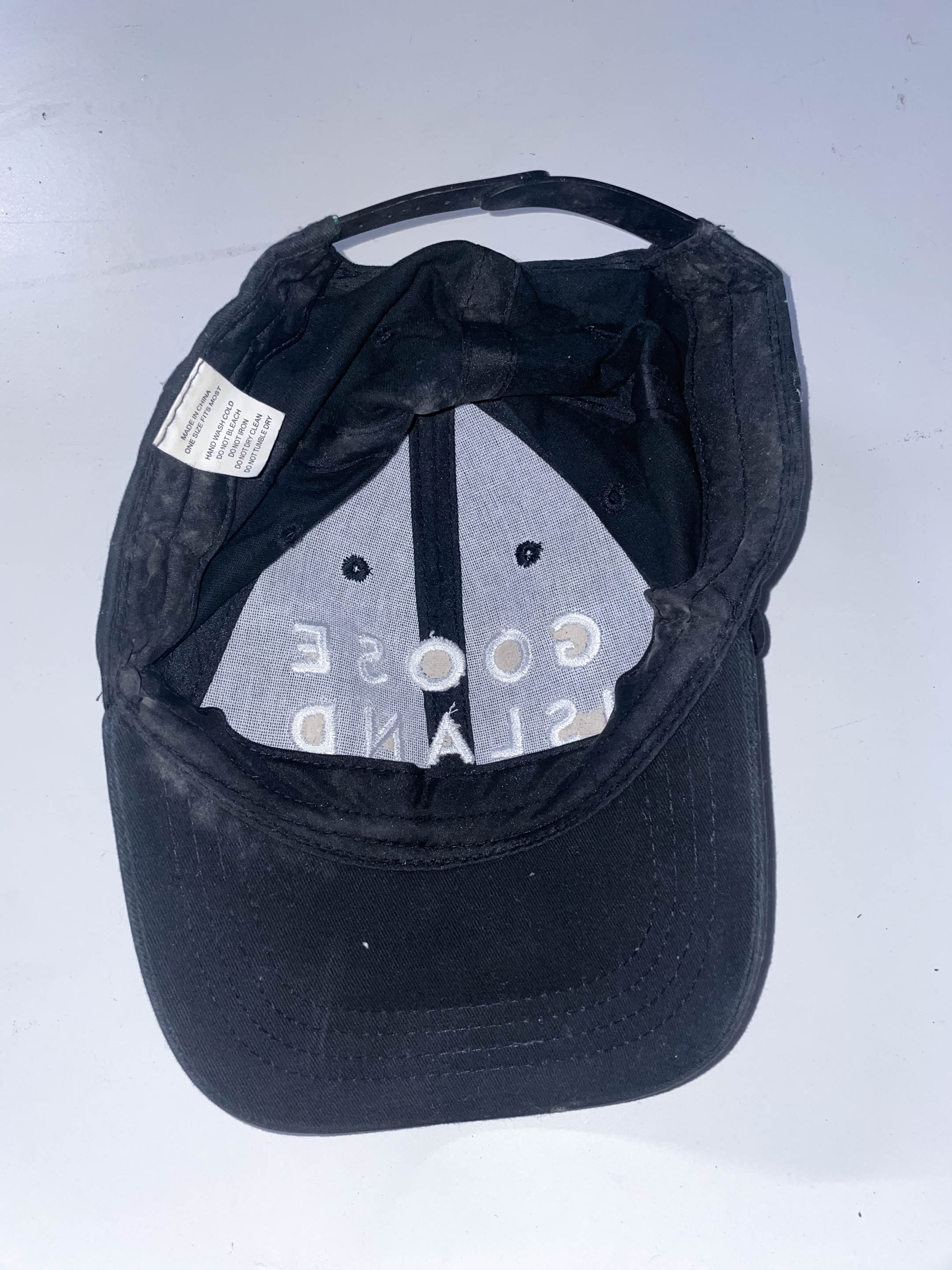 Vintage Black Goose Island logo print baseball cap