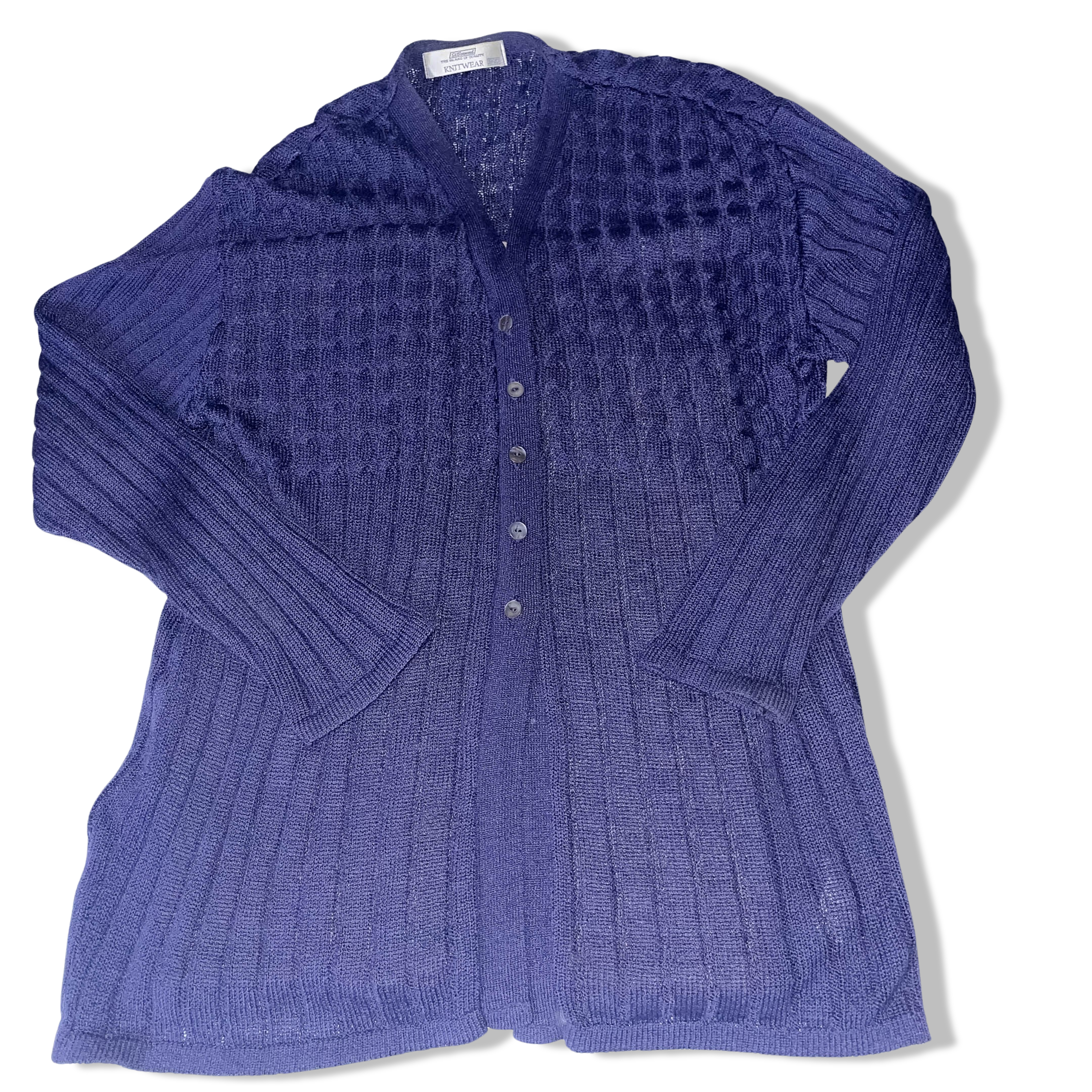Vintage St.Bernard purple cable womens knited sweater dress XXL