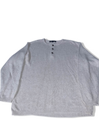Vintage St Bernard Trademark 1/4 button up mens thick cotton small cream sweater 