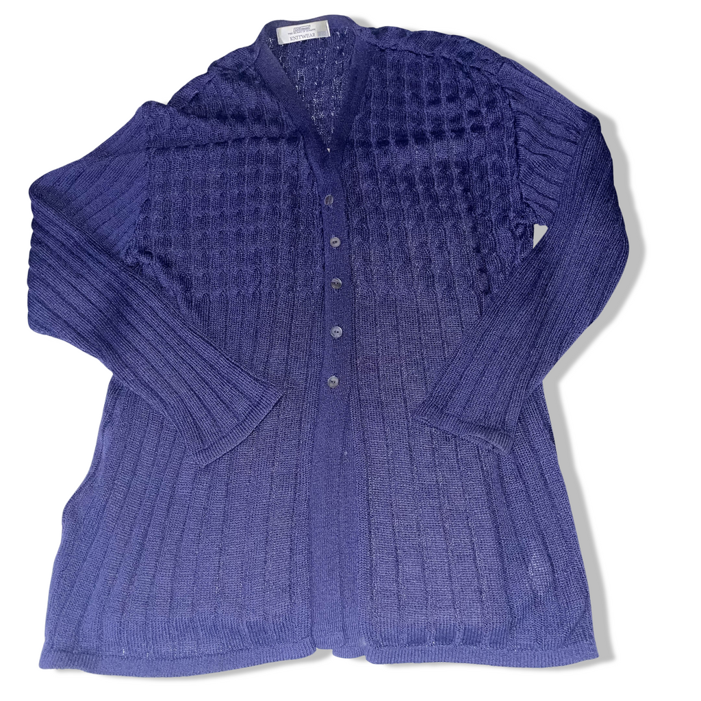 Vintage St.Bernard purple cable womens knited sweater dress XXL