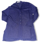 Vintage St.Bernard purple cable womens knited sweater dress XXL