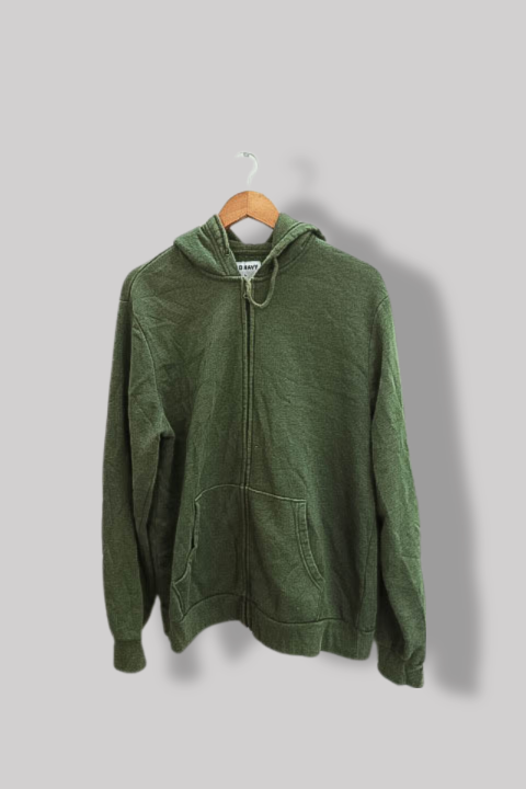 Vintage Khaki Green Old navy large full zip classic fit hoodie