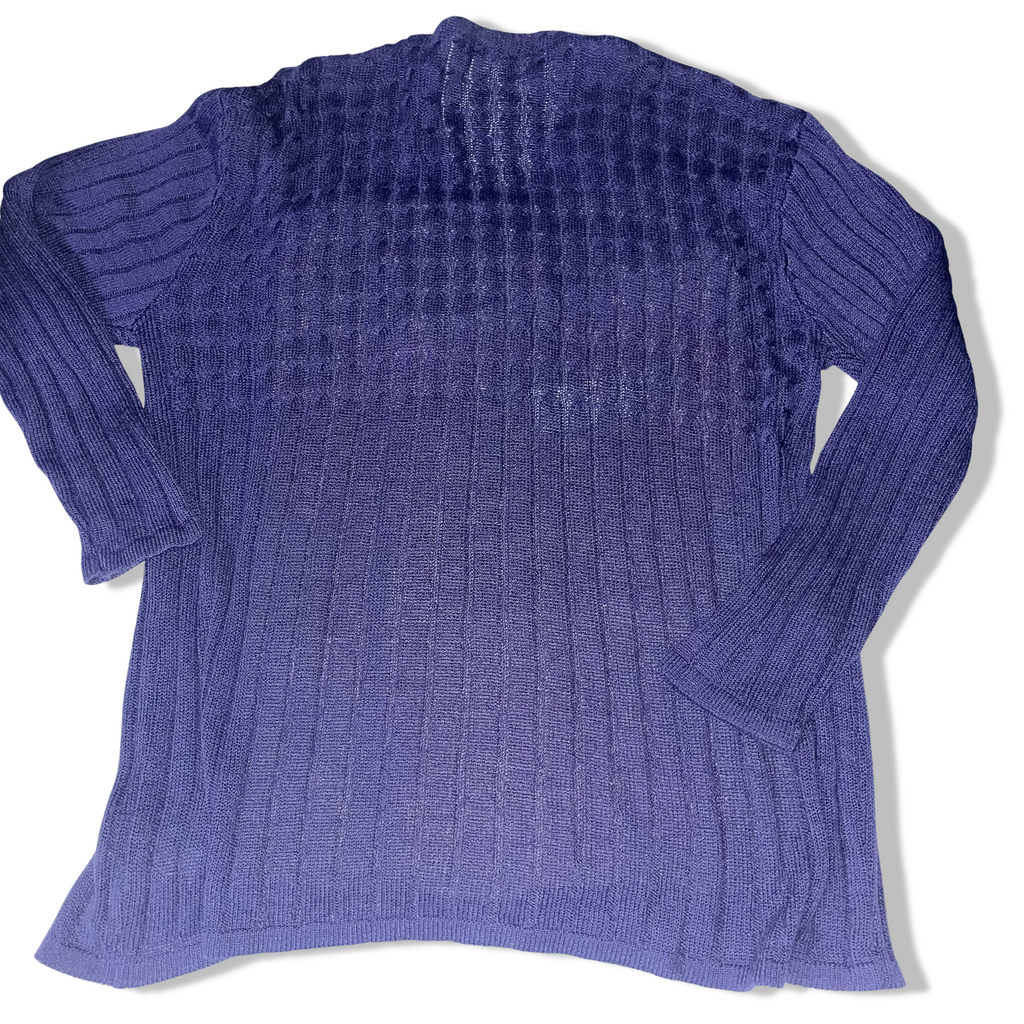 Vintage St.Bernard purple cable womens knited sweater dress XXL