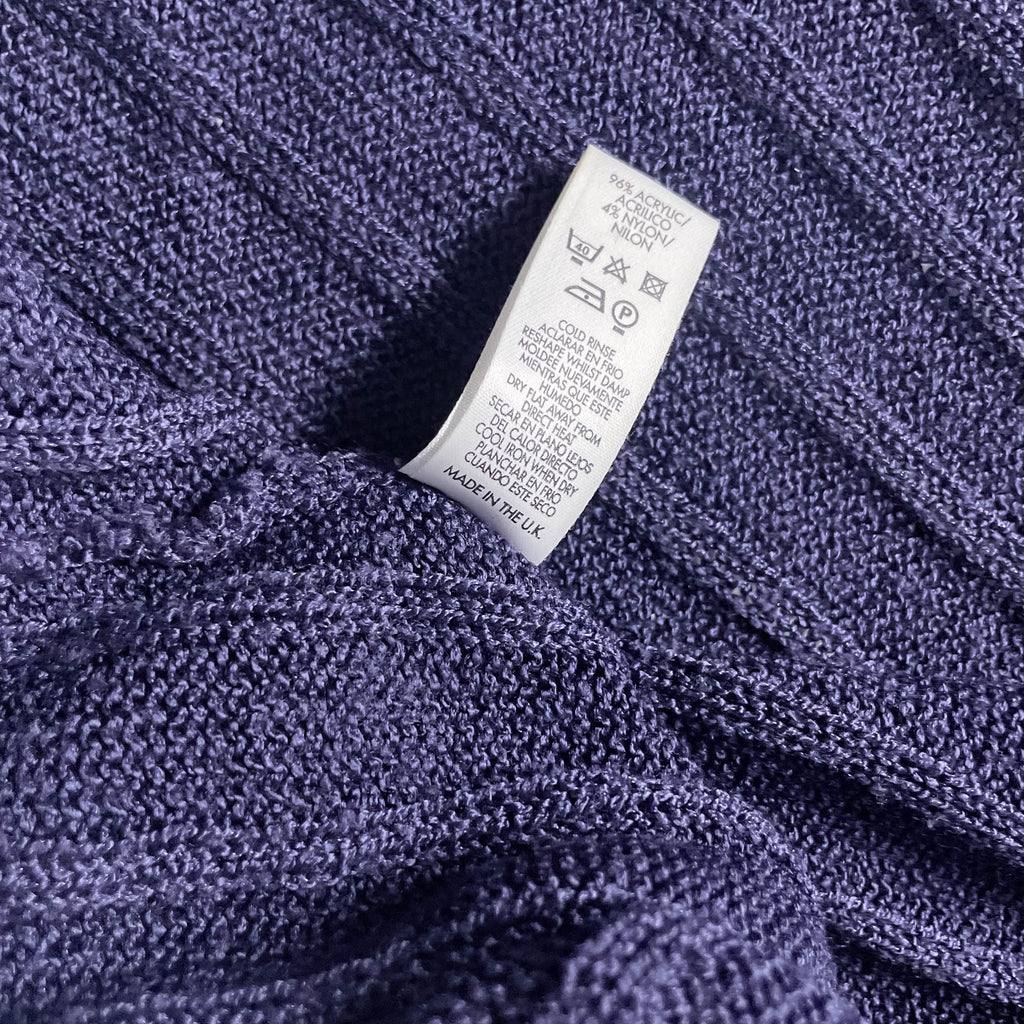 Vintage St.Bernard purple cable womens knited sweater dress XXL