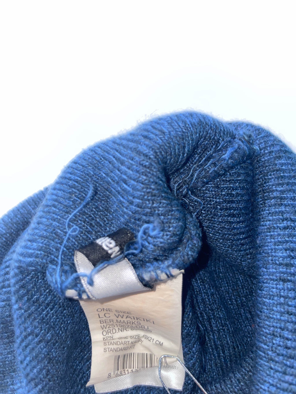 Vintage LC Walkiki blue wool beanie hat