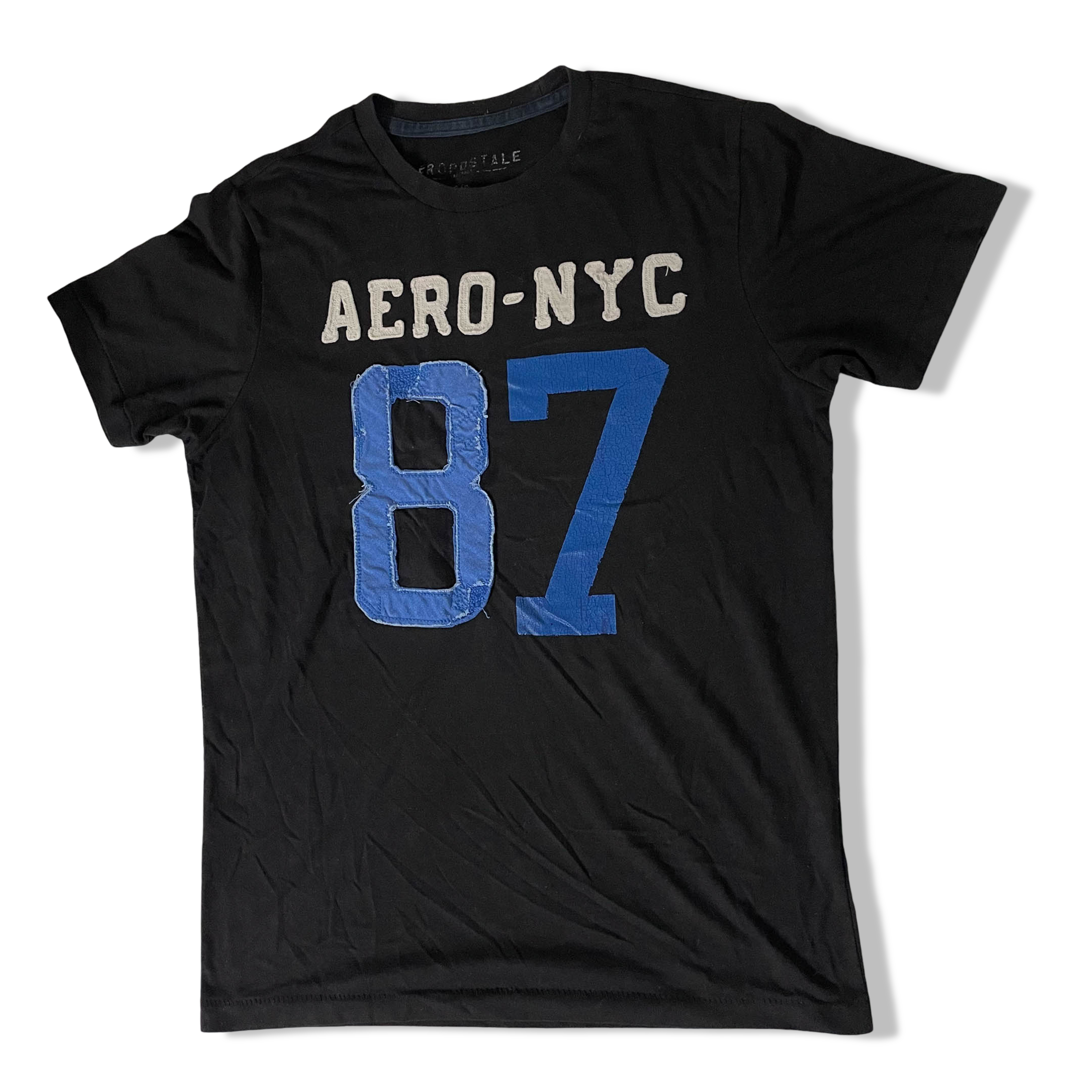 Vintage Black mens Aeropostale aero nyc 87 graphics tees in S
