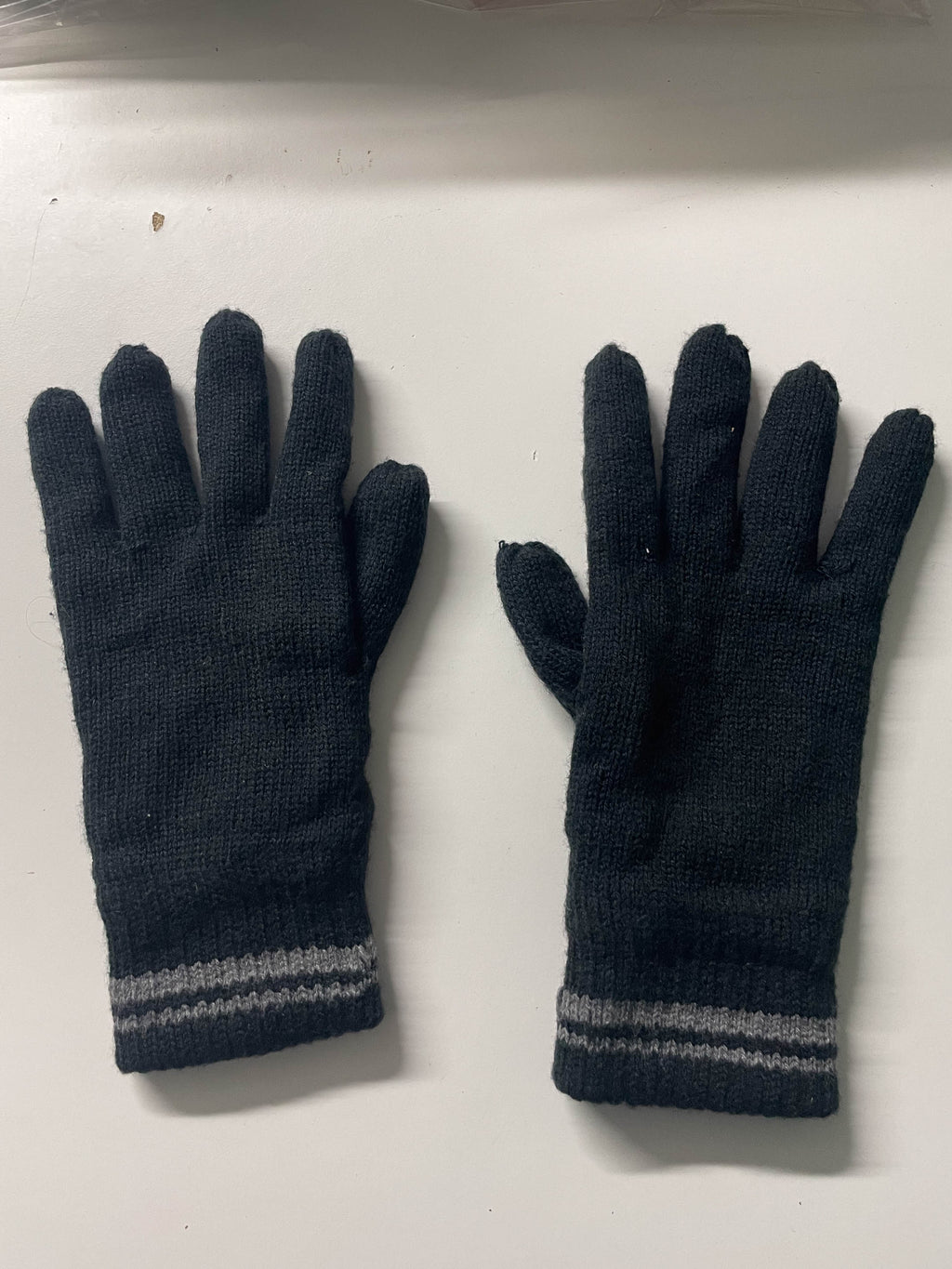 Vintage Peacock hand knitted navy blue glove