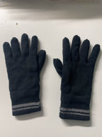 Vintage Peacock hand knitted navy blue glove