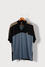 Vintage Adidas Fleece 1/4 zip mens blue polo shirt XL