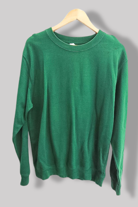 Vintage classic fit green crew neck sweatshirt M