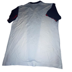 Vintage Gant USA large white and blue colourblock mens polo shirt