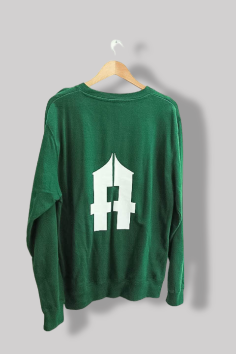 Vintage classic fit green crew neck sweatshirt M