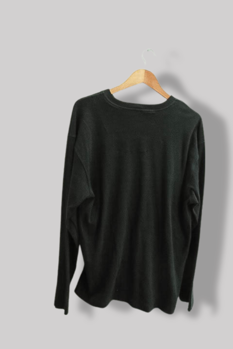 Vintage Hummel teamsport black colorblock vneck sweatshirt L